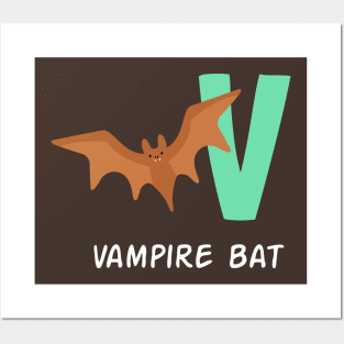 Vampire bat Alphabet Posters and Art